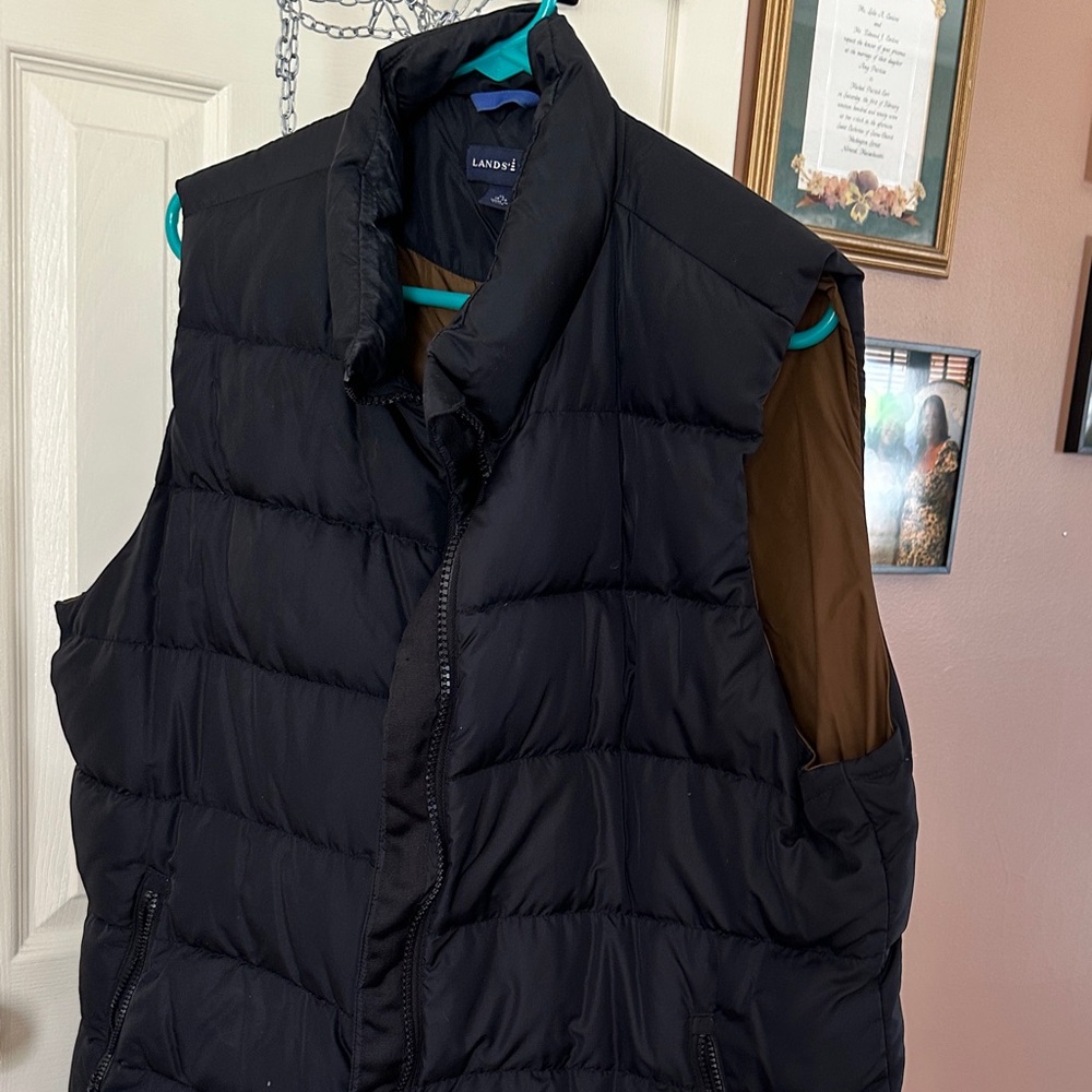 Lands' End Women’s Black Quilted Puffer Vest
